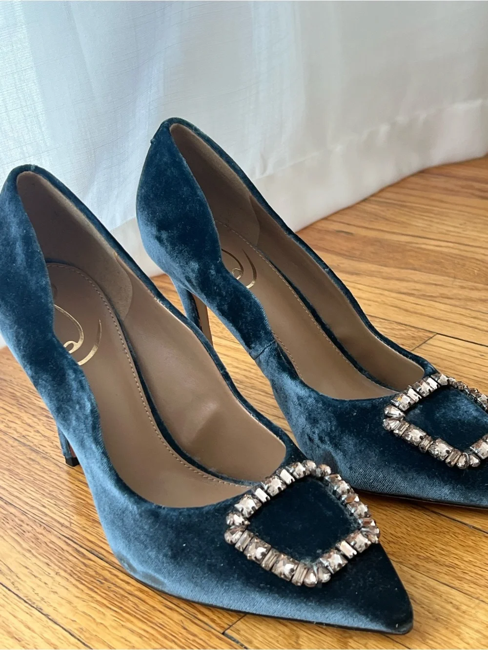 Sam Edelman Harriett Velvet Sapphire Blue Pump